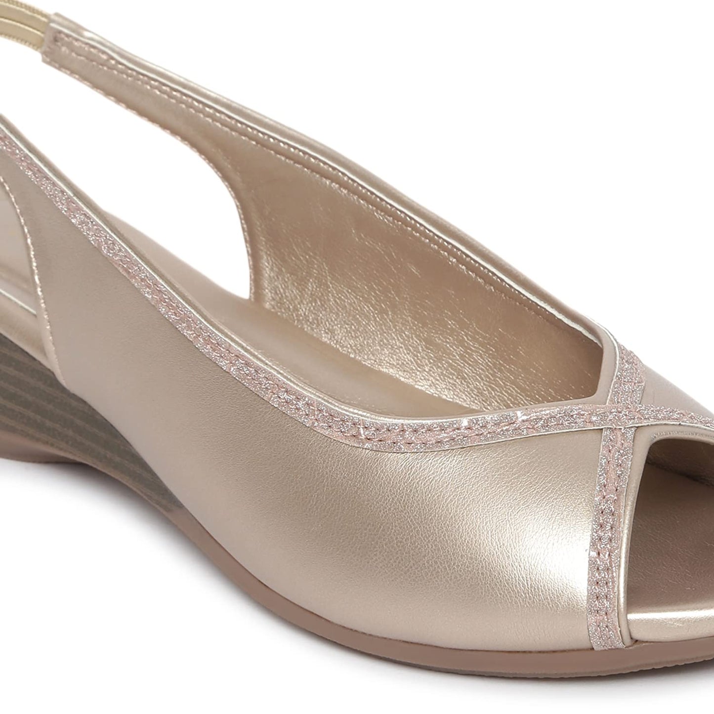 Marc Loire Womens Open Toe Block Heel Sandals, Gold - 5 Uk