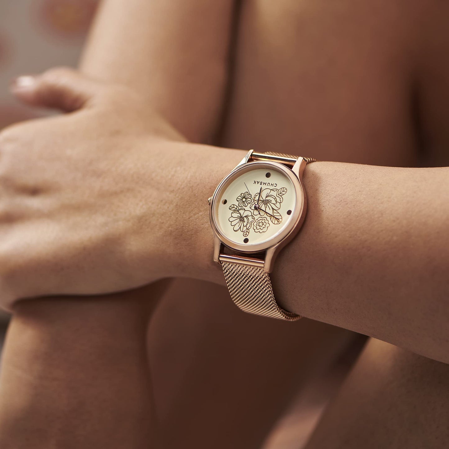 TEAL BY CHUMBAK Round Dial Analog Hand Watch for Women, Gifts for Women/Girls/Ladies, Stylish Fashion Watch for Casual/Work