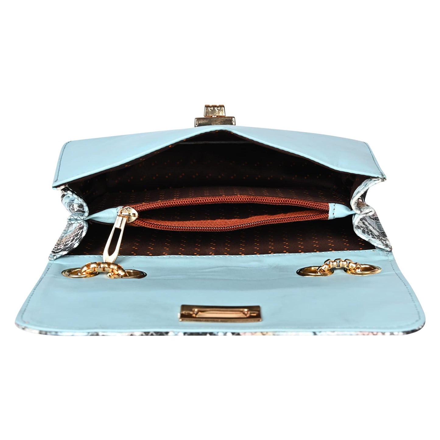Pramadda Pure Luxury LUXE Sling Bags for Women Stylish | Ready To Go Trendy Side Crossbody Shoulder Sling Purse for Girls | Snake Print, Solids, Top Grain Texture Vegan Leather. (Snake Blue)