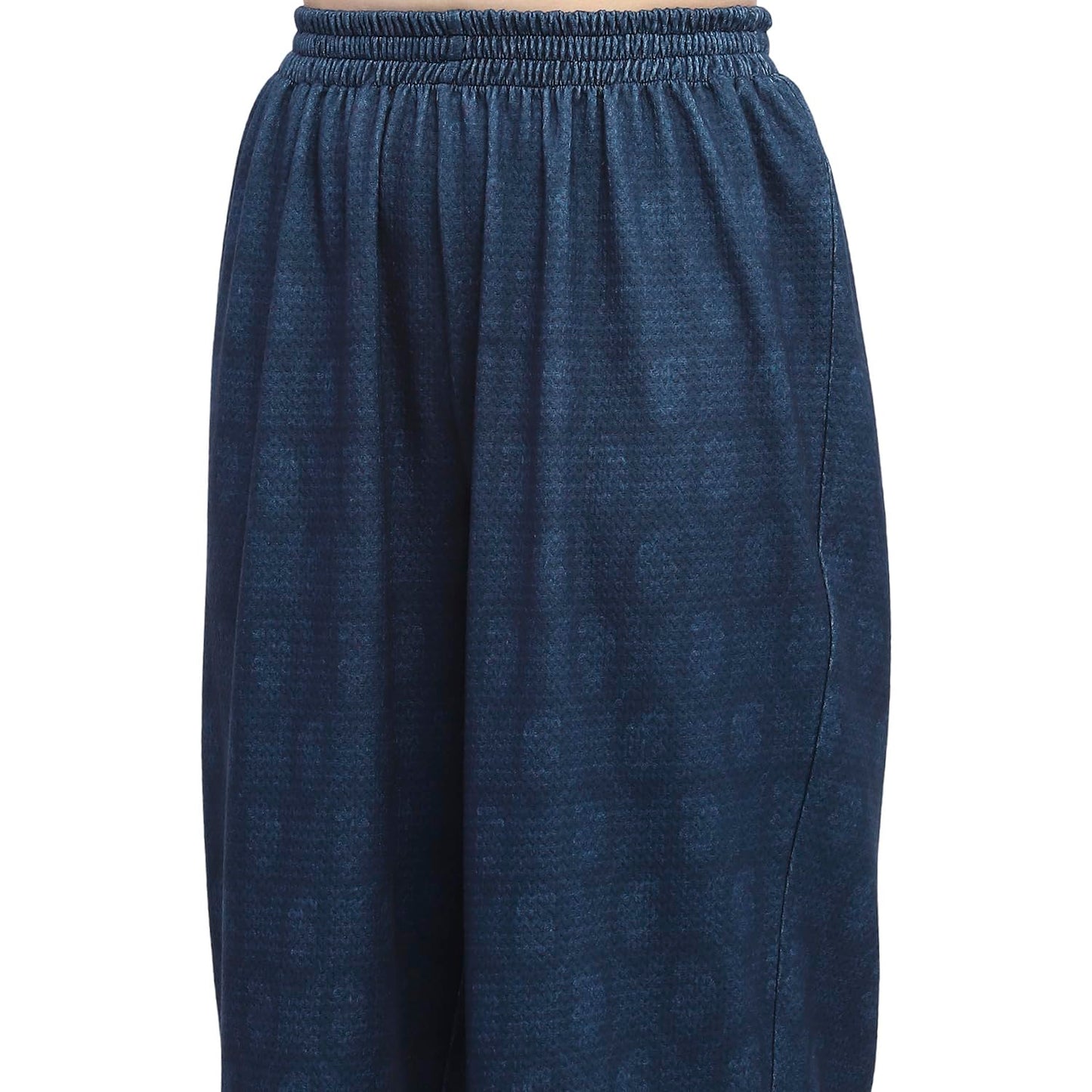 BIBA Women's Polyester Blend Kurta Sets (WNWR2826AW24TEAL_Teal Blue