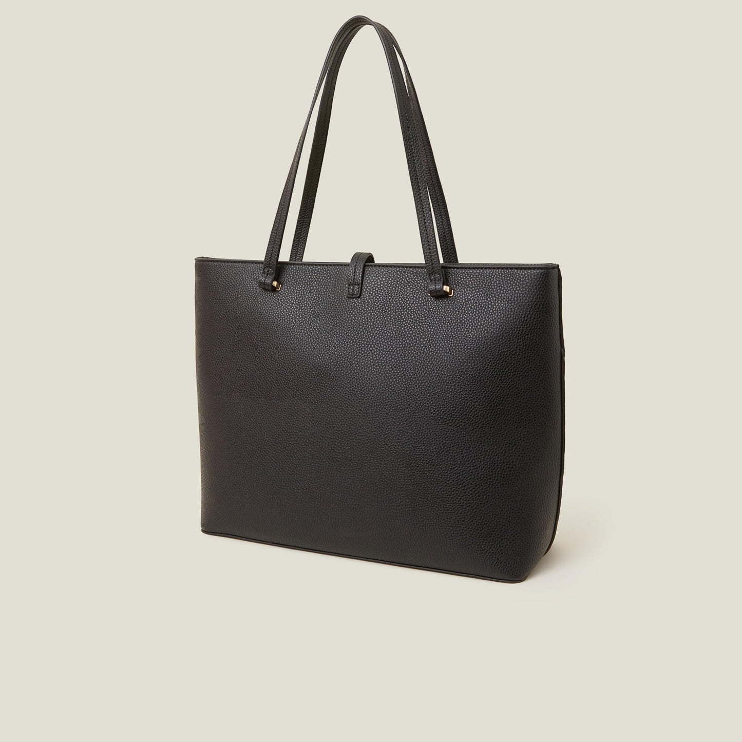 Accessorize London Women's Black Large Faux Leather Tote Bag I Womens Bag| hand bags for women stylish