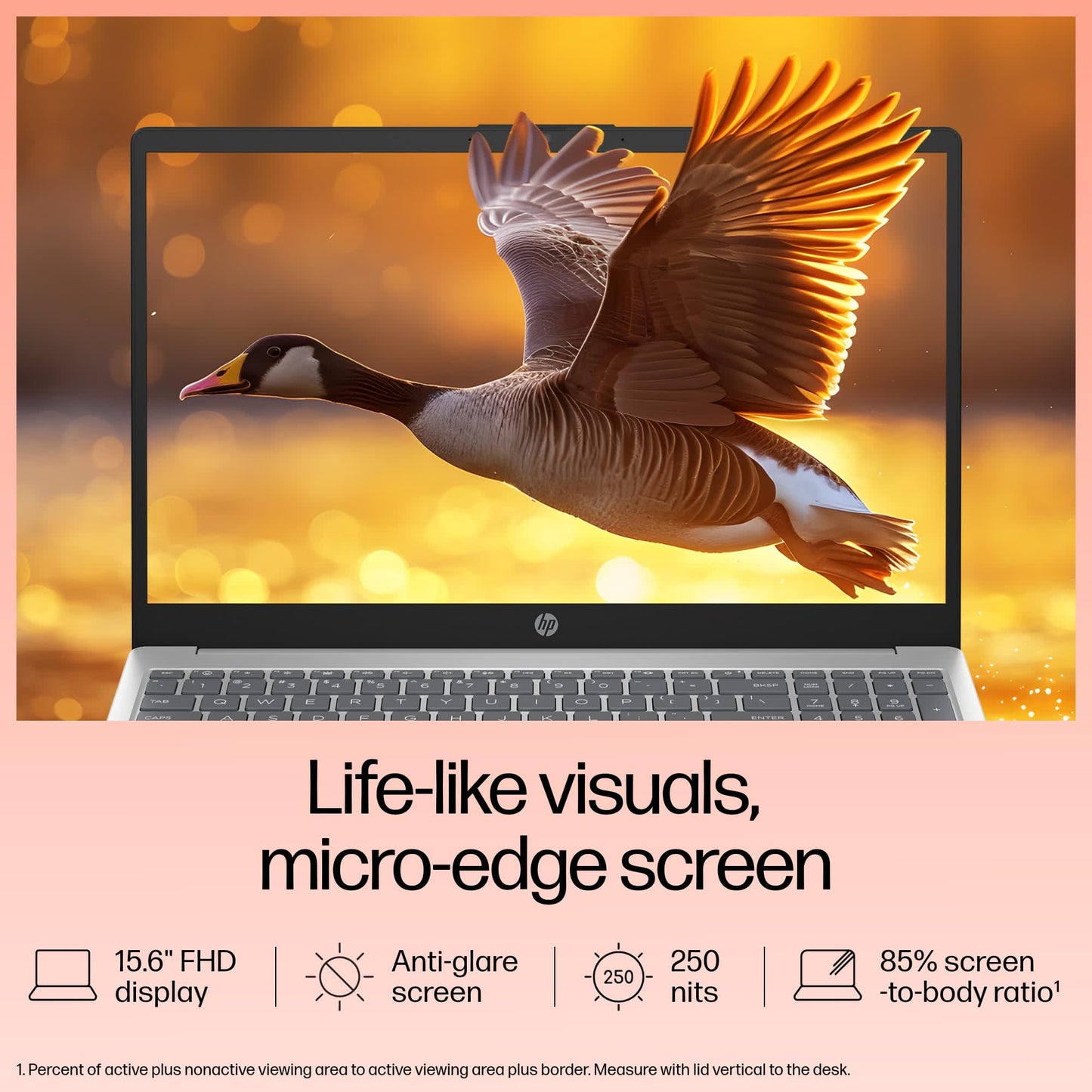 HP 15, 13th Gen Intel Core i5-1334U Laptop (16GB DDR4, 512GB SSD) Anti-Glare, 15.6"/39.6cm, FHD, Win 11, MS Office 21, Silver, 1.59kg, Intel Iris Xe Graphics, 1080p FHD Camera, Backlit KB, fd0221TU