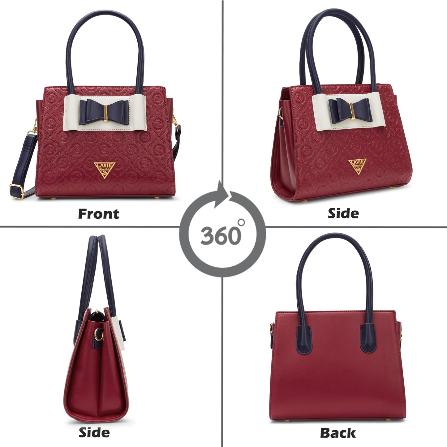 Lavie Signature Women's Geneva Colourblock Satchel Handbag for Women | Satchel Bag for Work | Ladies purse | Stylish Shoulder Bag | Gift For Women