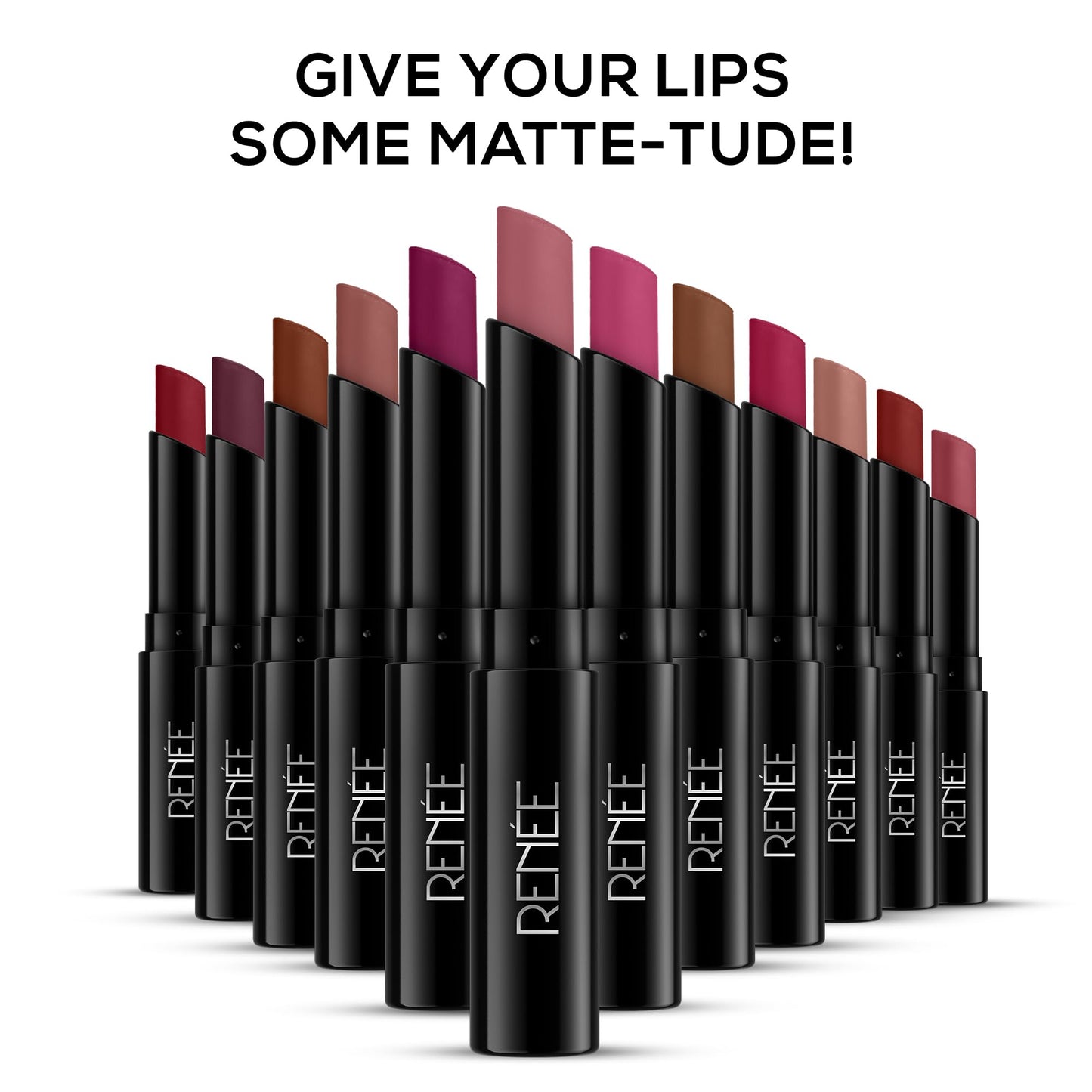 RENEE Very Matte Lipstick - Toffee Touch, Intense Color Pay Off, Full Coverage, Long Lasting & Weightless, Easy Glide Formula With Velvety Finish, Suitable for All Occasion, Ideal For Gifting