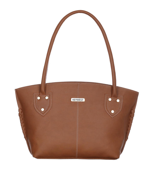 Keywest Women's Squirrel Tote Handbag for Women | Hobo Bag for Work | Ladies Purse | Stylish Shoulder Bag | Gift For Women | Tan