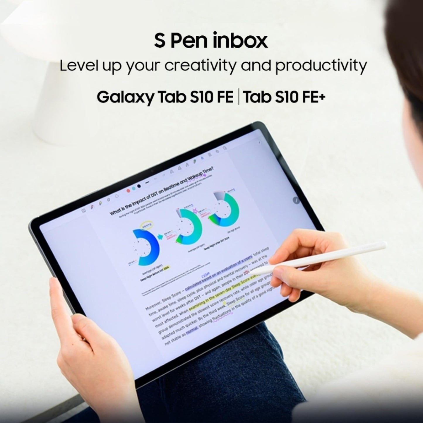 Samsung Galaxy Tab S10 FE+, S Pen in-Box, 27.7 cm (13.1 inch) LCD Display, 8 GB RAM, 128 GB Storage, Wi-Fi + 5G Tablet, Gray