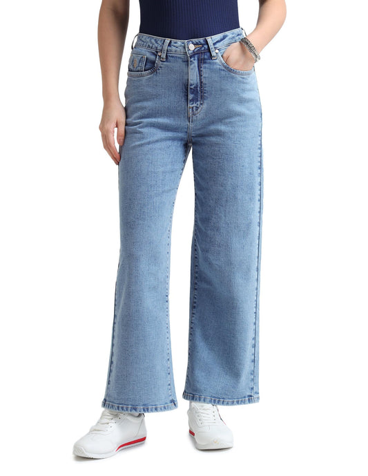 U.S. POLO ASSN. Women's Loose Jeans (UWAW24JEN161_Blue