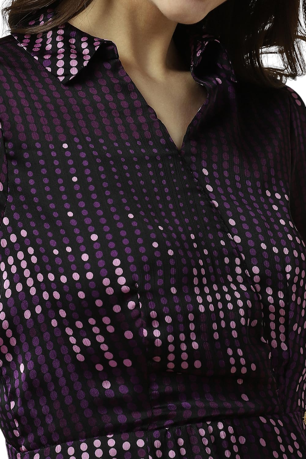 Allen Solly Women's Polyester Modern Knee-Length Dress