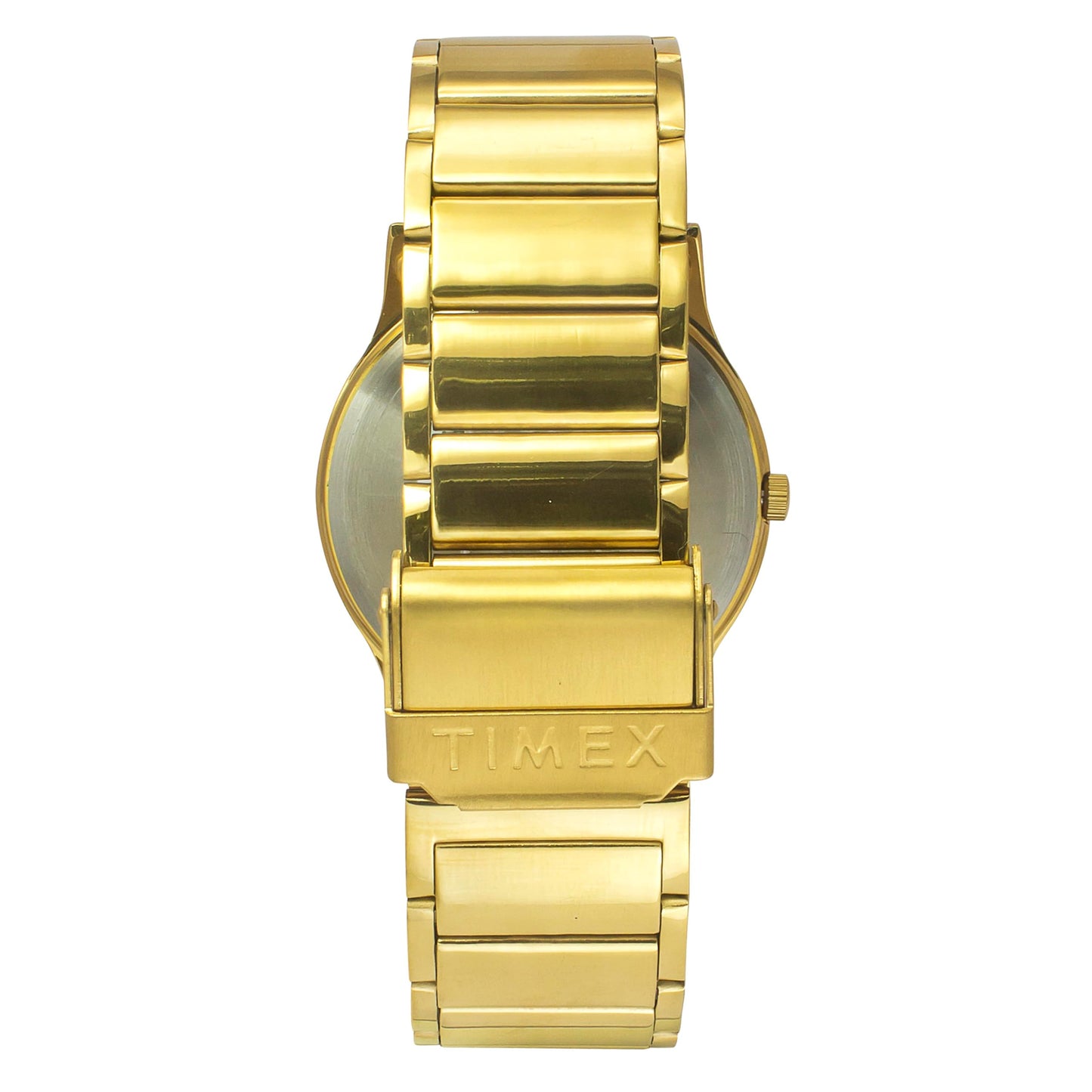 TIMEX Analog Watch for Man with Green Round Dial & Gold Stainless Steel Bracelet Band Water Resistant Men's Wrist Watches - TW000R462