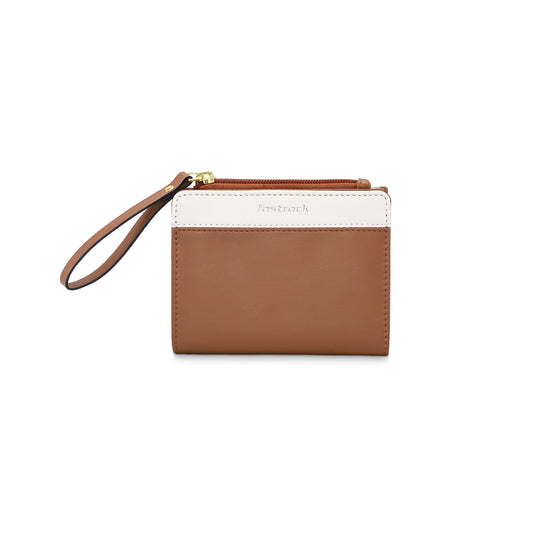 Fastrack Colour-Blocked Wallet with Wristlet | Two Fold Wallet for Women, Girls and Ladies with Wristlet