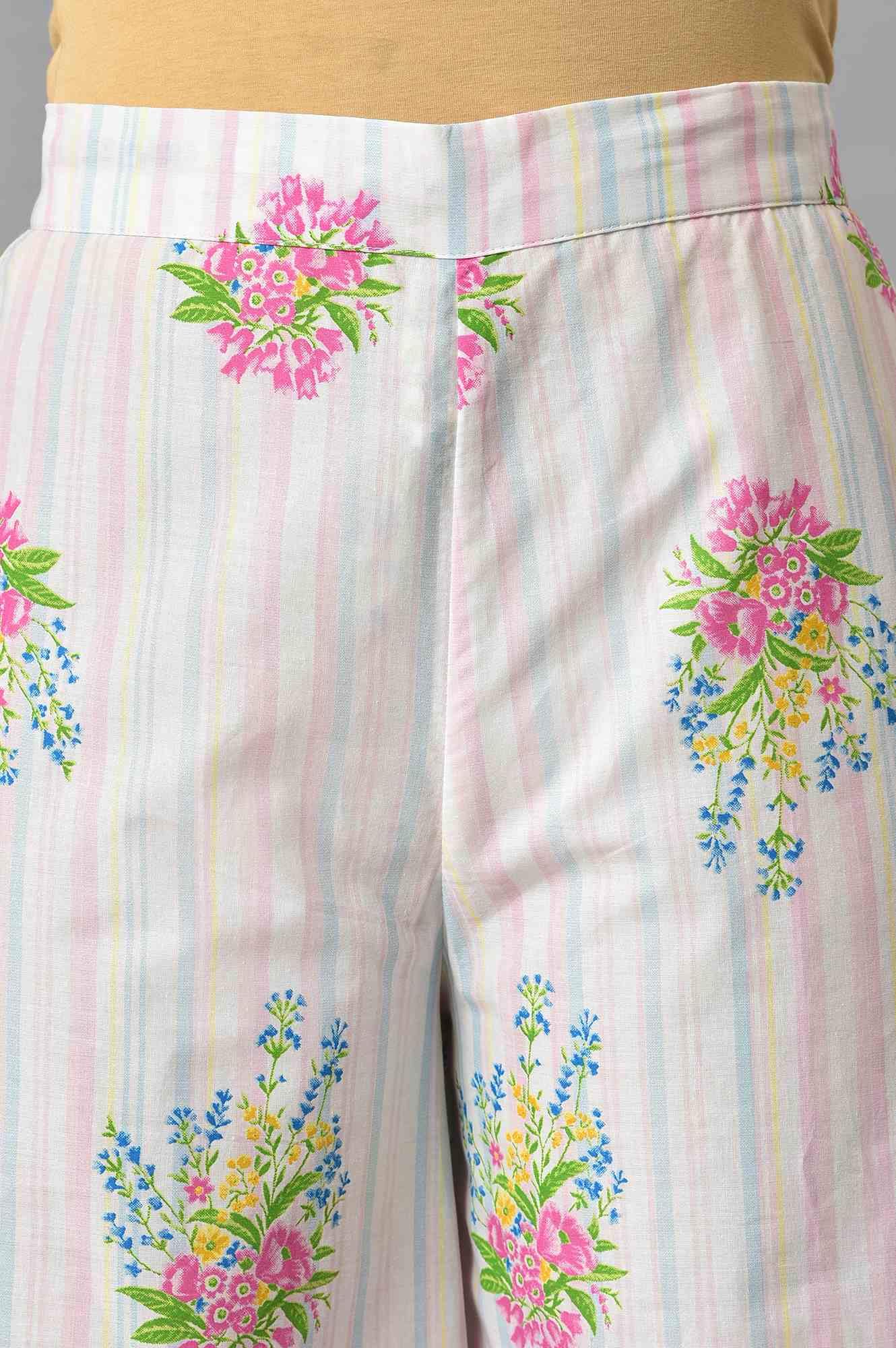 W Pure Cotton Strechable Parallel Pants for Women | Pure Cotton Parallel Pants for Women | Trousers for Women | W for Woman