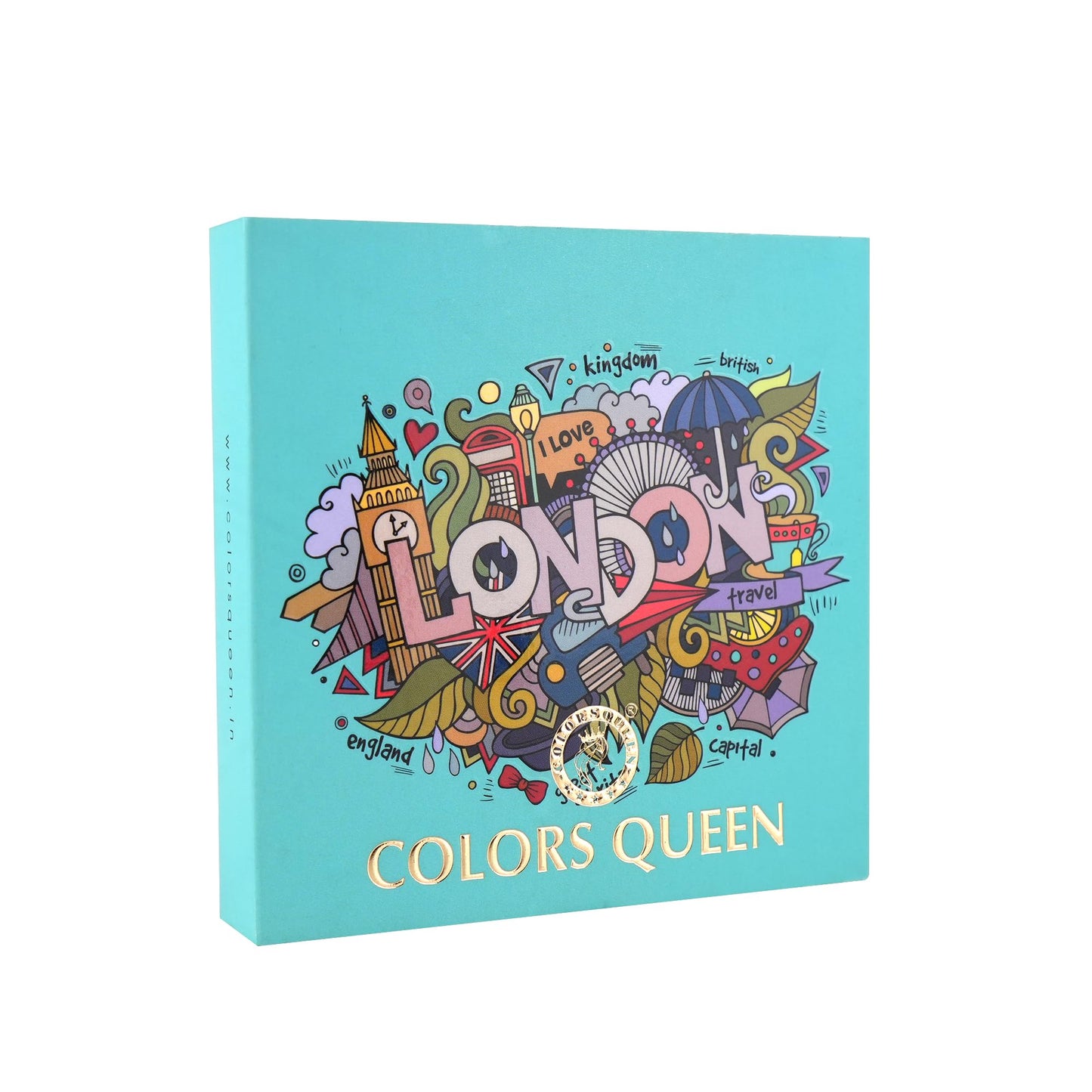 Colors Queen Country Obsession Eyeshadow Palette – London, 21.5g | 9 Highly Pigmented Eyeshadow Palette with 2 Blusher, 1 Highlighter & 1 Bronzer | Matte & Shimmery Finish