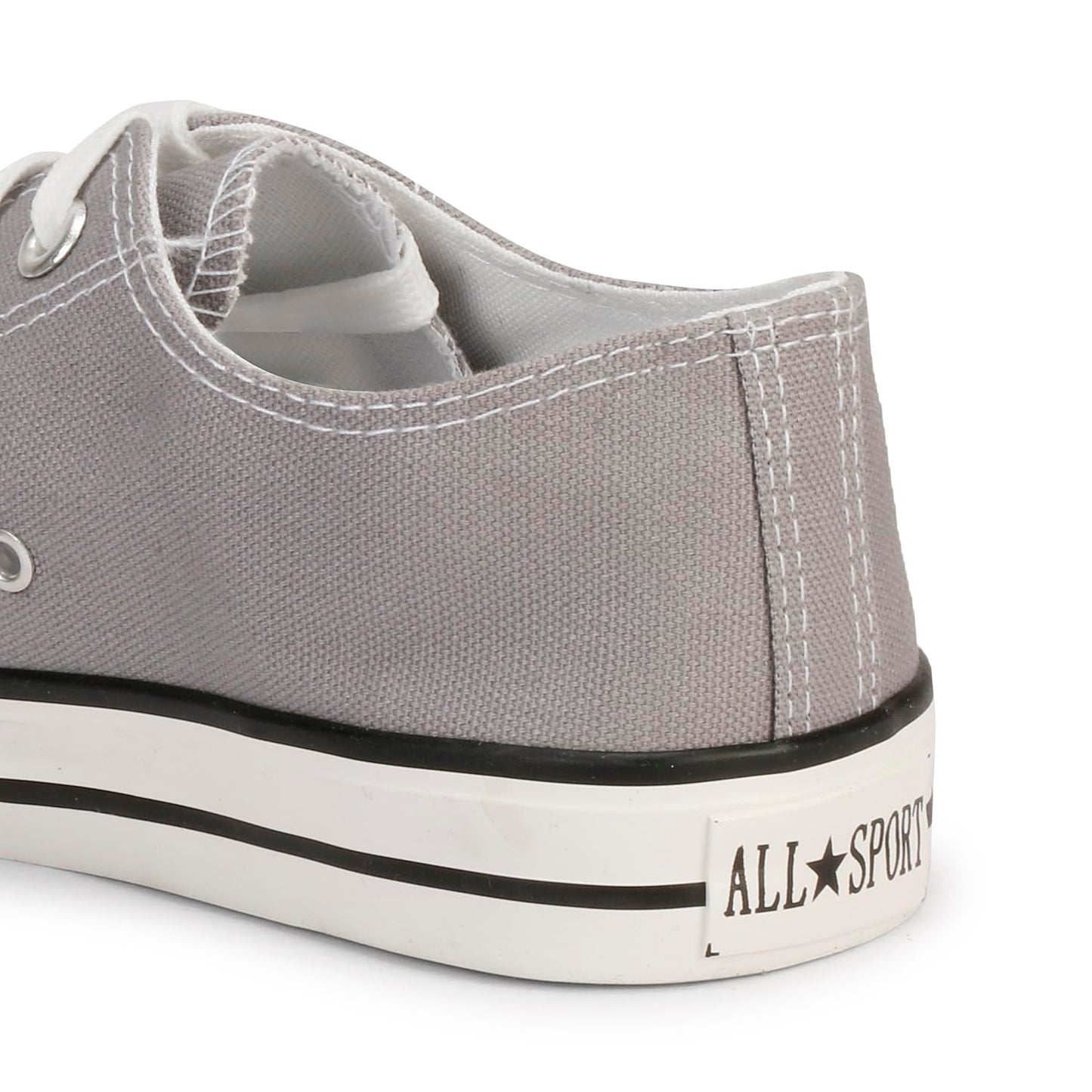 MOZAFIA Comfortable Fashion Lace-up Sneakers with Classic Low Tops Canvas Casual Shoes for Women (MZF-NW-All-Sport-Ladies-Grey-5)