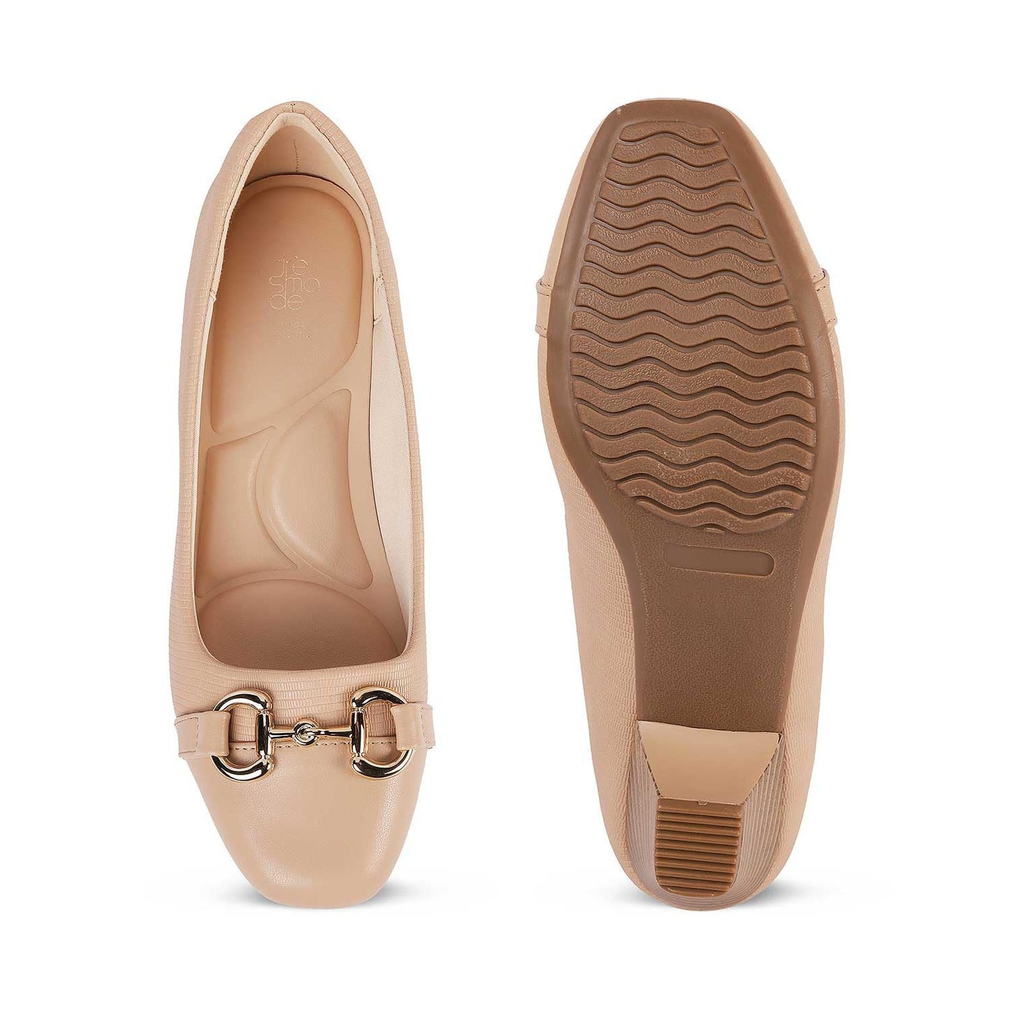 tresmode NOVA Women's Heels Pumps Sandals Pumps Leather Beige, 7 UK / 40 EU - Round Toe Ladies Footwear Soft Comfortable Sandals