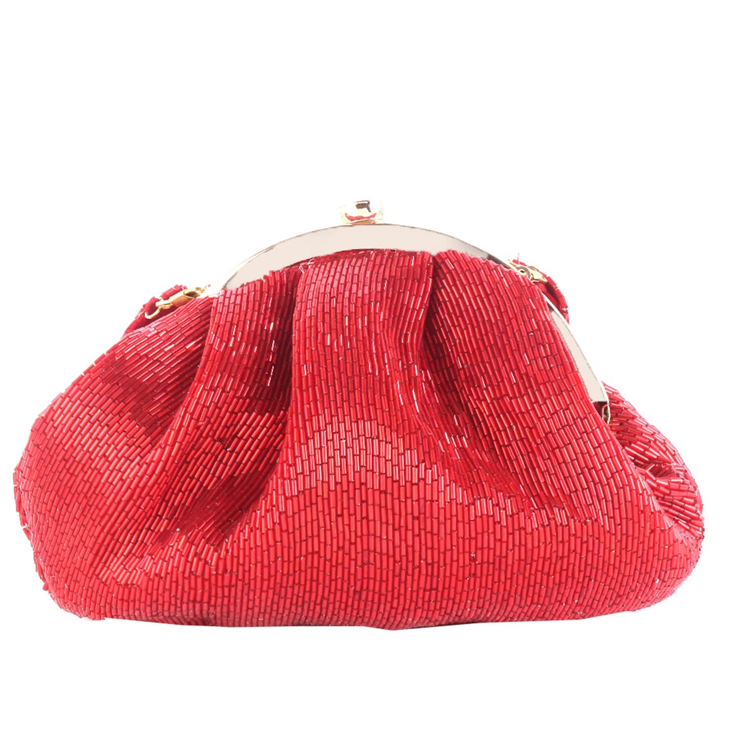 SWISNI Red red katdana batua bag II Women's Traditional Designer Clutch For Women & Girls II BATUA BAGS