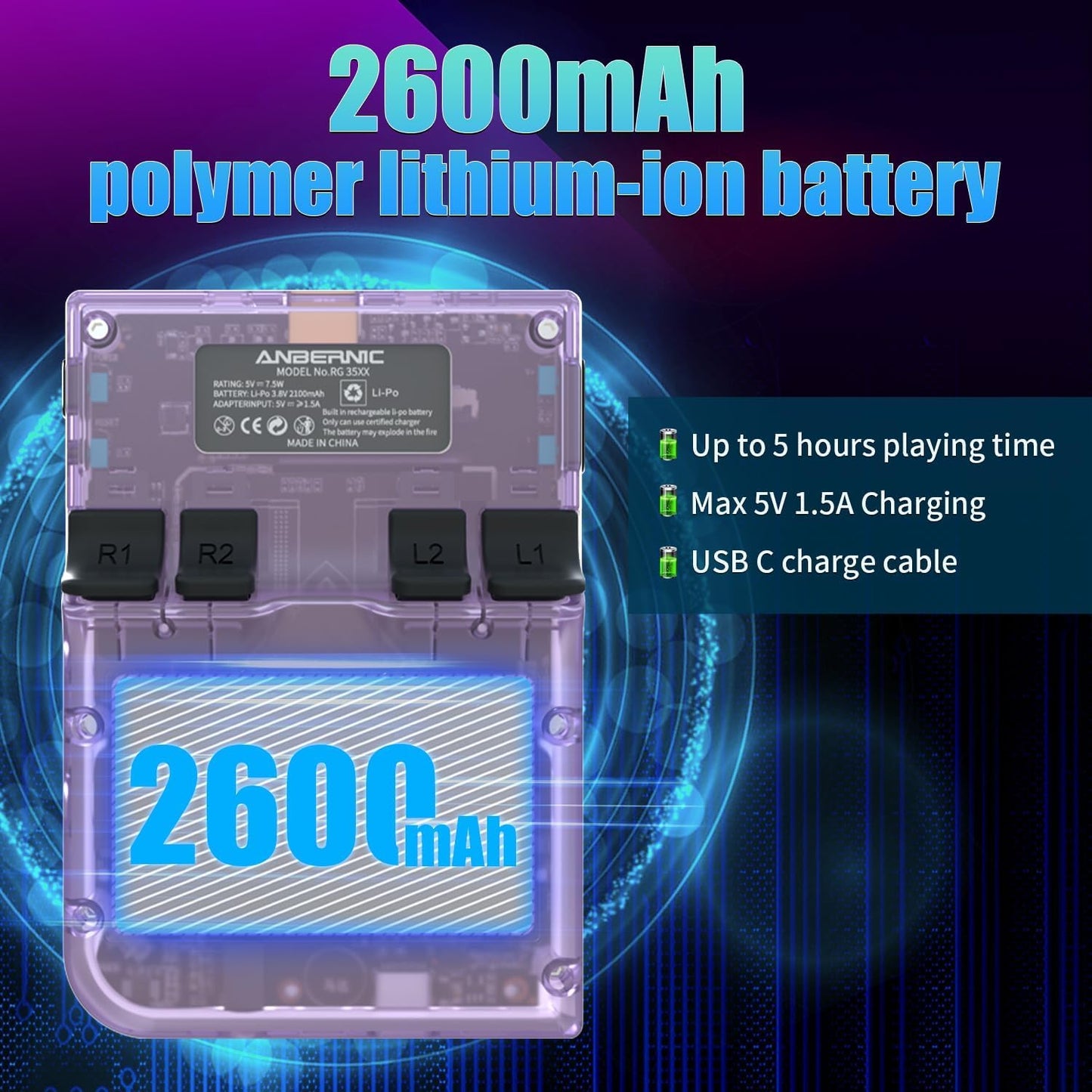 New World RG35XX Handheld Game Console ,System Linux 3.5 Inch IPS Screen Built-in 64G TF Card 6831 Classic Games Support HDMI TV Output