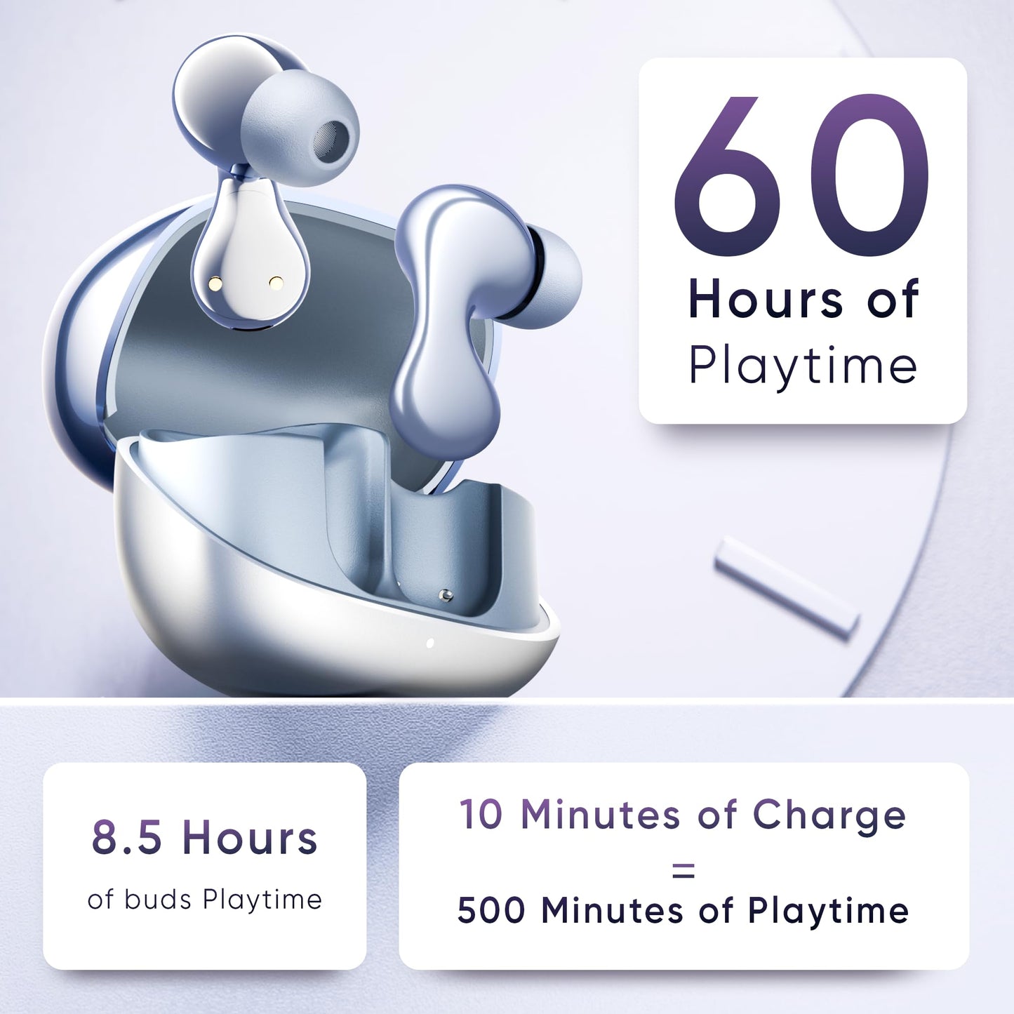 Mivi SuperPods Immersio [Flagship Launch] in Ear Ear Buds Wireless, Dolby Audio, 3D Soundstage, 60H Playtime, AI ENC, Bluetooth TWS, BT v5.4 Earbuds