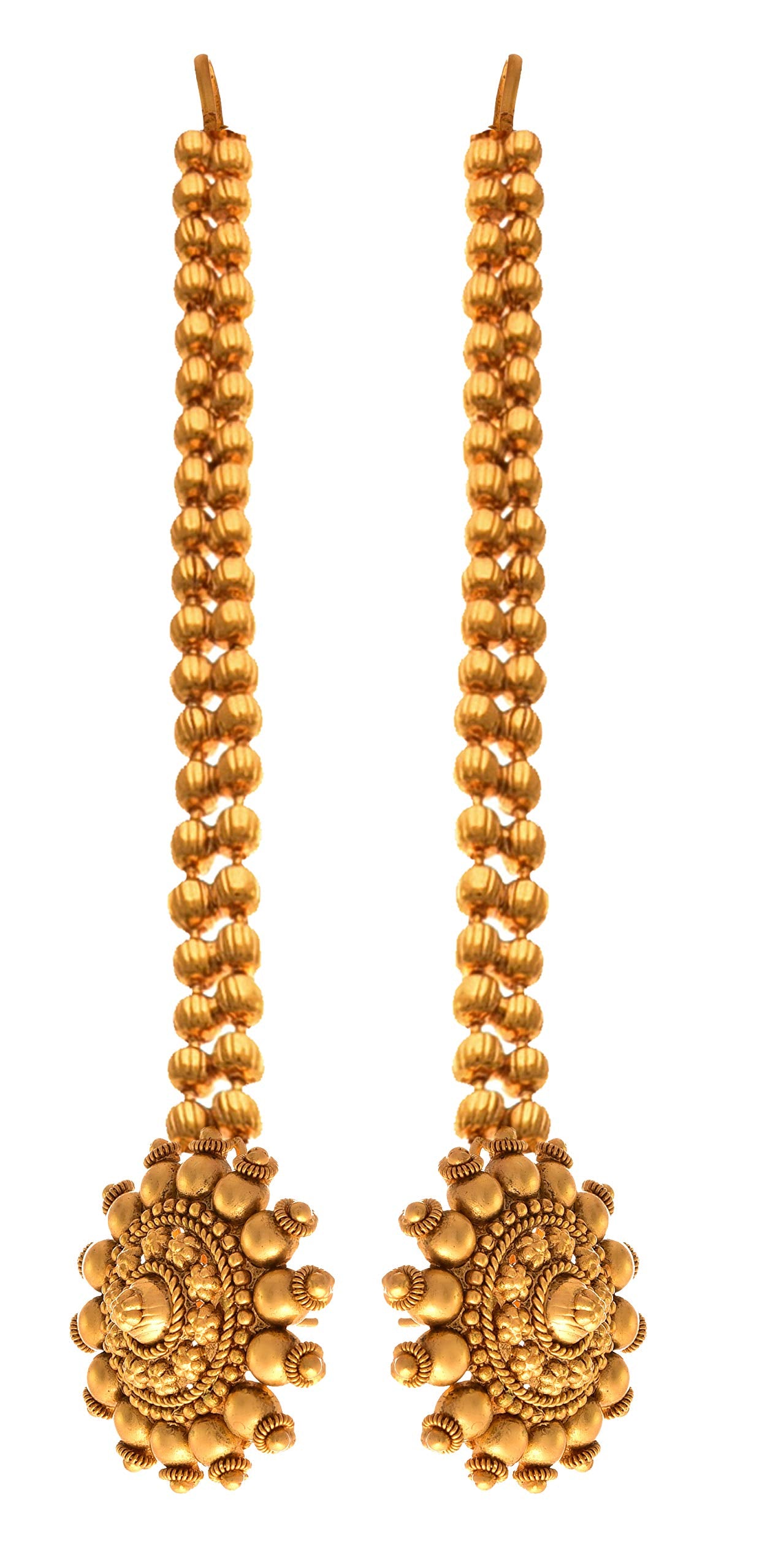 JFL - Jewellery for Less 22k (916) Traditional Gold-plated Copper Earrings for Women & Girls, Gold,Valentine