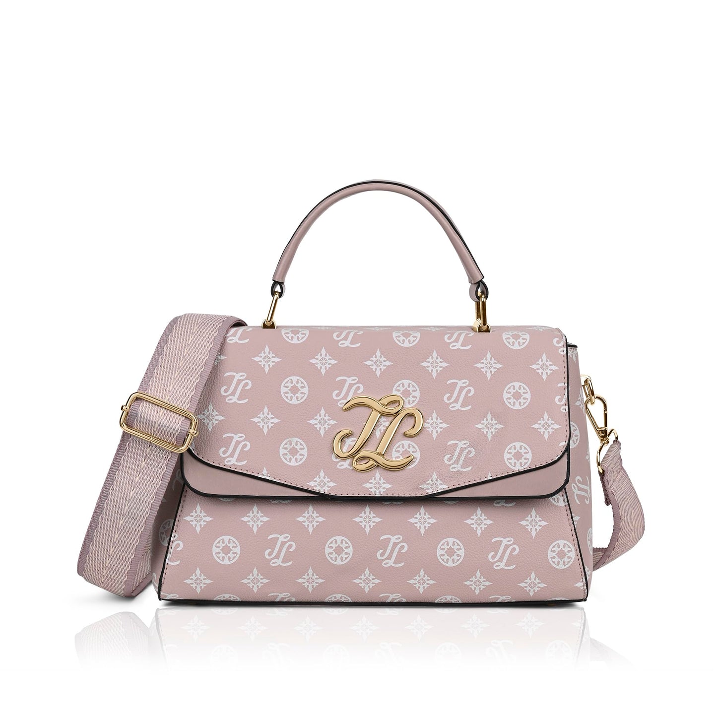 Lavie Signature Women's Mono Jackson Flap Satchel Handbag for Women | Satchel Bag for Work | Ladies purse | Stylish Shoulder Bag | Gift For Women