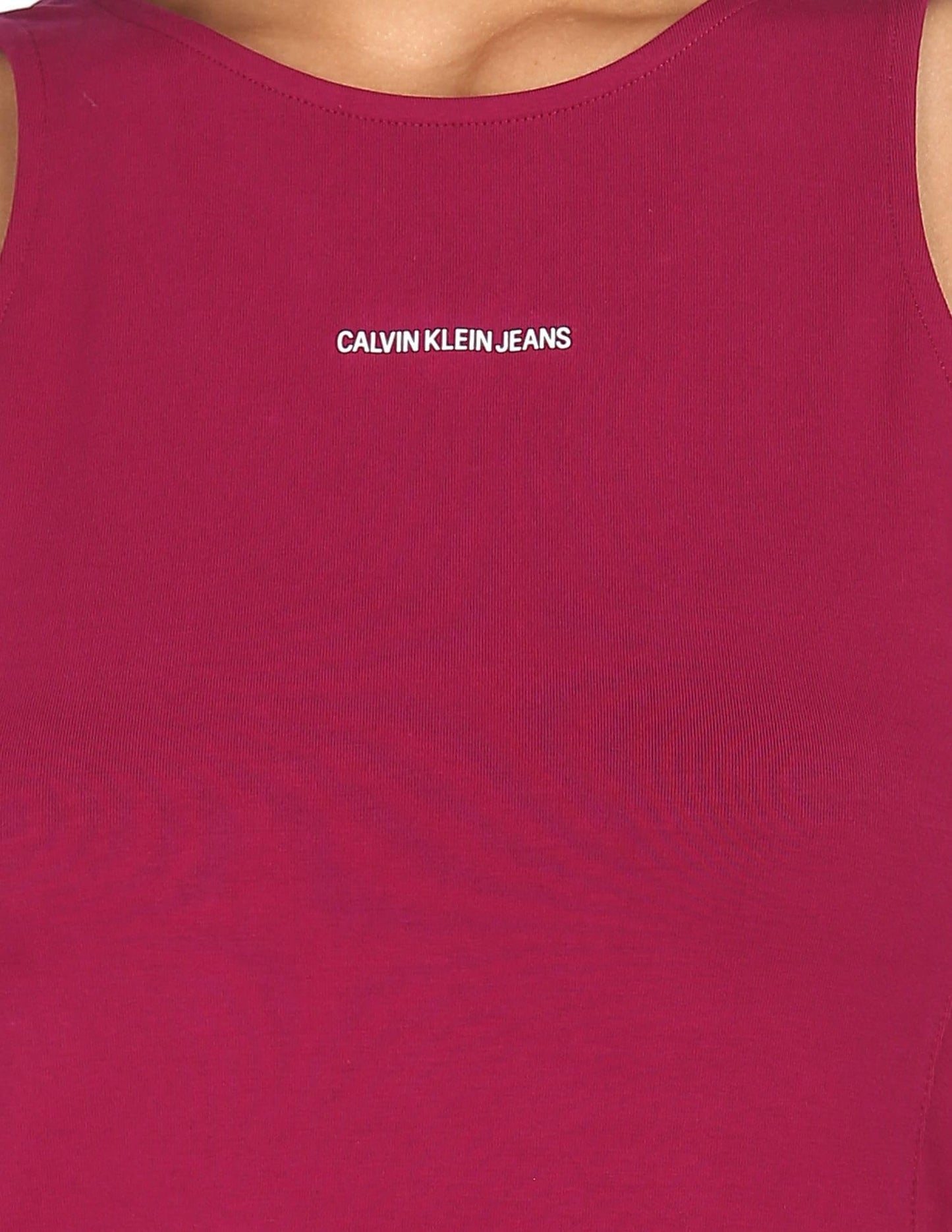 Calvin Klein Women's Cotton Bodycon Dress Above Knee (J20J216265VWS_Dark Clove_XL)