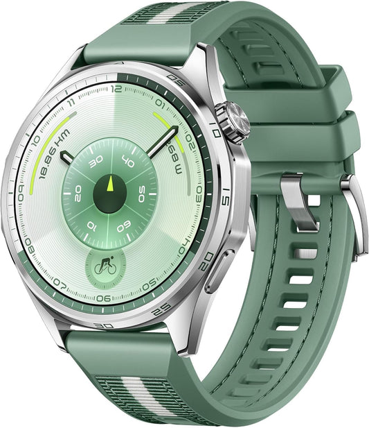 Huawei Watch GT 6 Smart Watch, 46mm, Upto 21 Days Battery Life, Smart Watches with 100+ Sports Mode, Cycling, iOS & Android Compatible, Emotional Wellbeing, Health Monitoring, Green