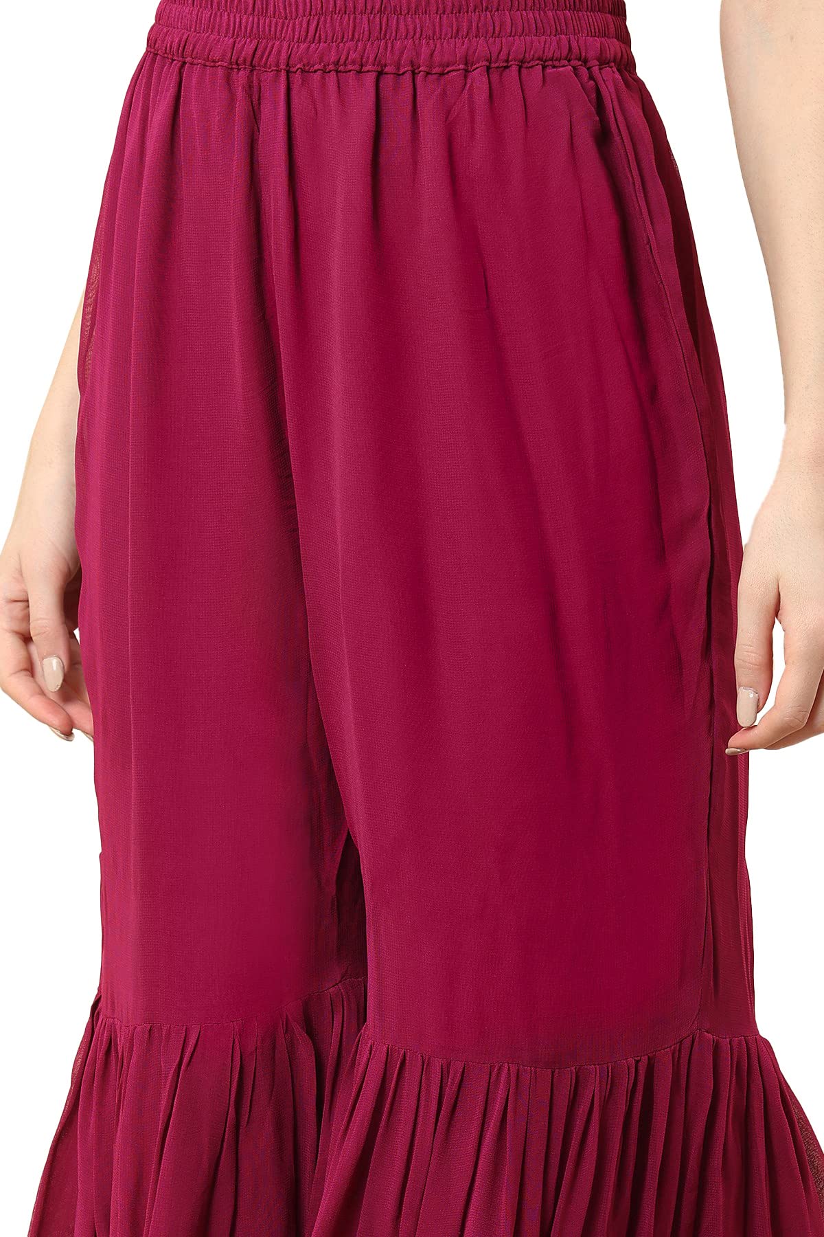 Soch Women Maroon Solid Suit Set