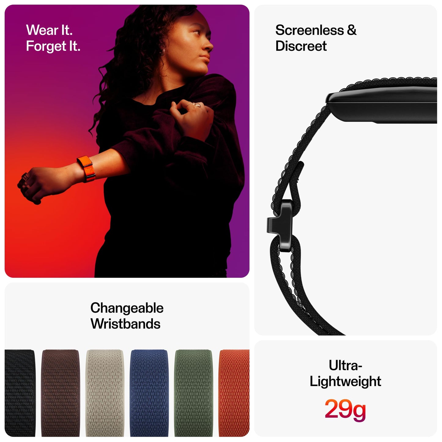 Polar Loop – Screen-Free Wellness Tracker with 24/7 Heart Rate, Sleep & Activity Tracking, 8-Day Battery, No Subscription, Black