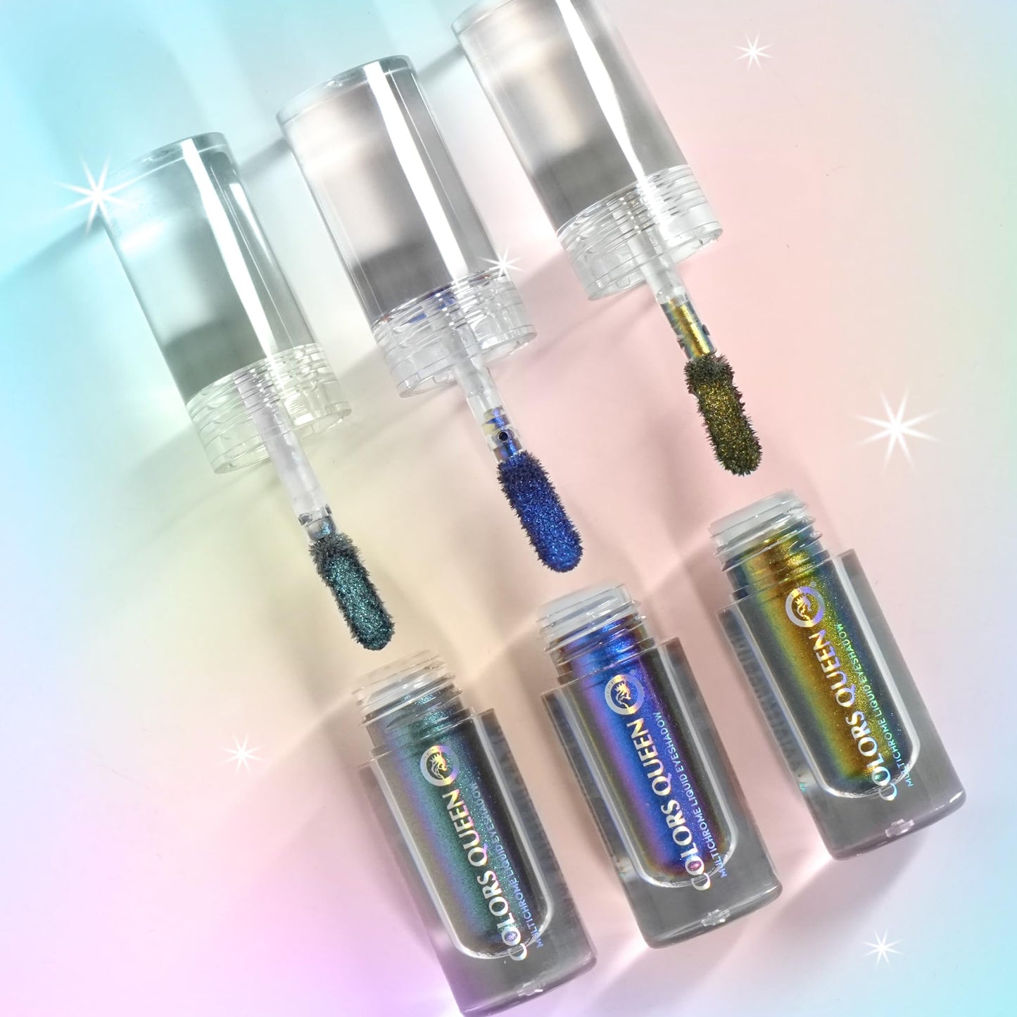 Colors Queen Multichrome Liquid Eyeshadow | Long Wearing & Highly Pigmented Eyeshadow with Metallic Finish | Transfer Proof & Smudge Proof Liquid Eye Shadow for Eye Makeup (10 - Diamond Dust)