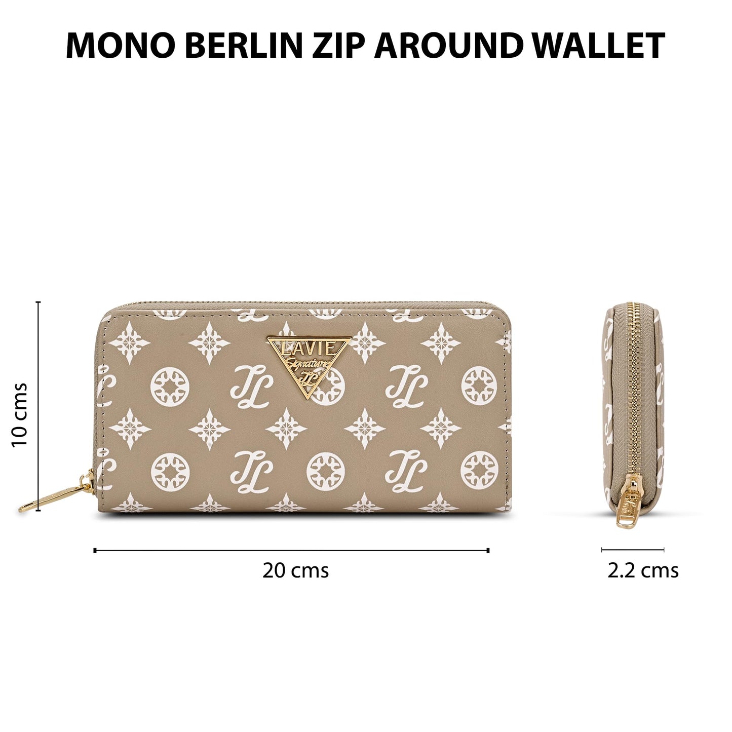 Lavie Signature Women's Mono Berlin Zip Wallet | Gift for Women