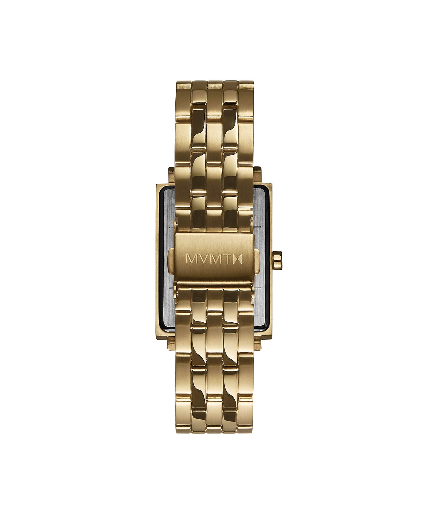 MVMT Stainless Steel Signature Square Analog White Dial Women Watch-D-Mf03-G, Gold Band