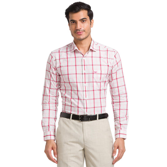 Park Avenue Slim Fit Medium Red Casual Shirt for Men