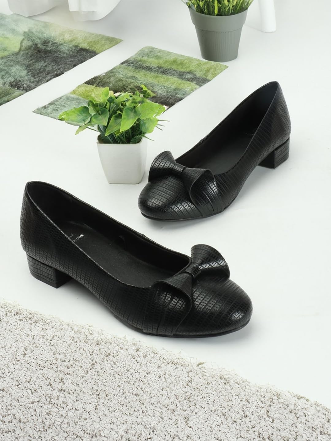 Carlton London Women's Slip On Pumps Colour-Black, Size-UK 6