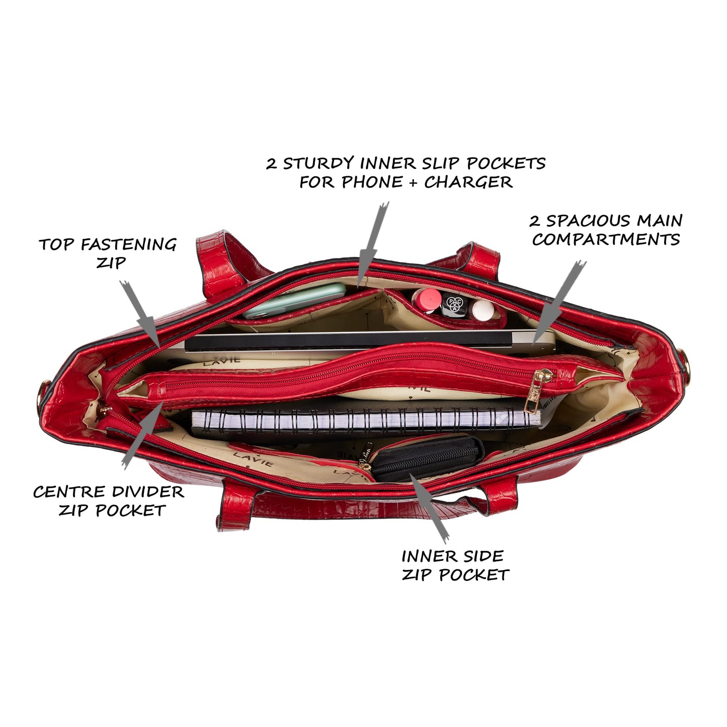 Lavie Hailon Large Tote (Red)