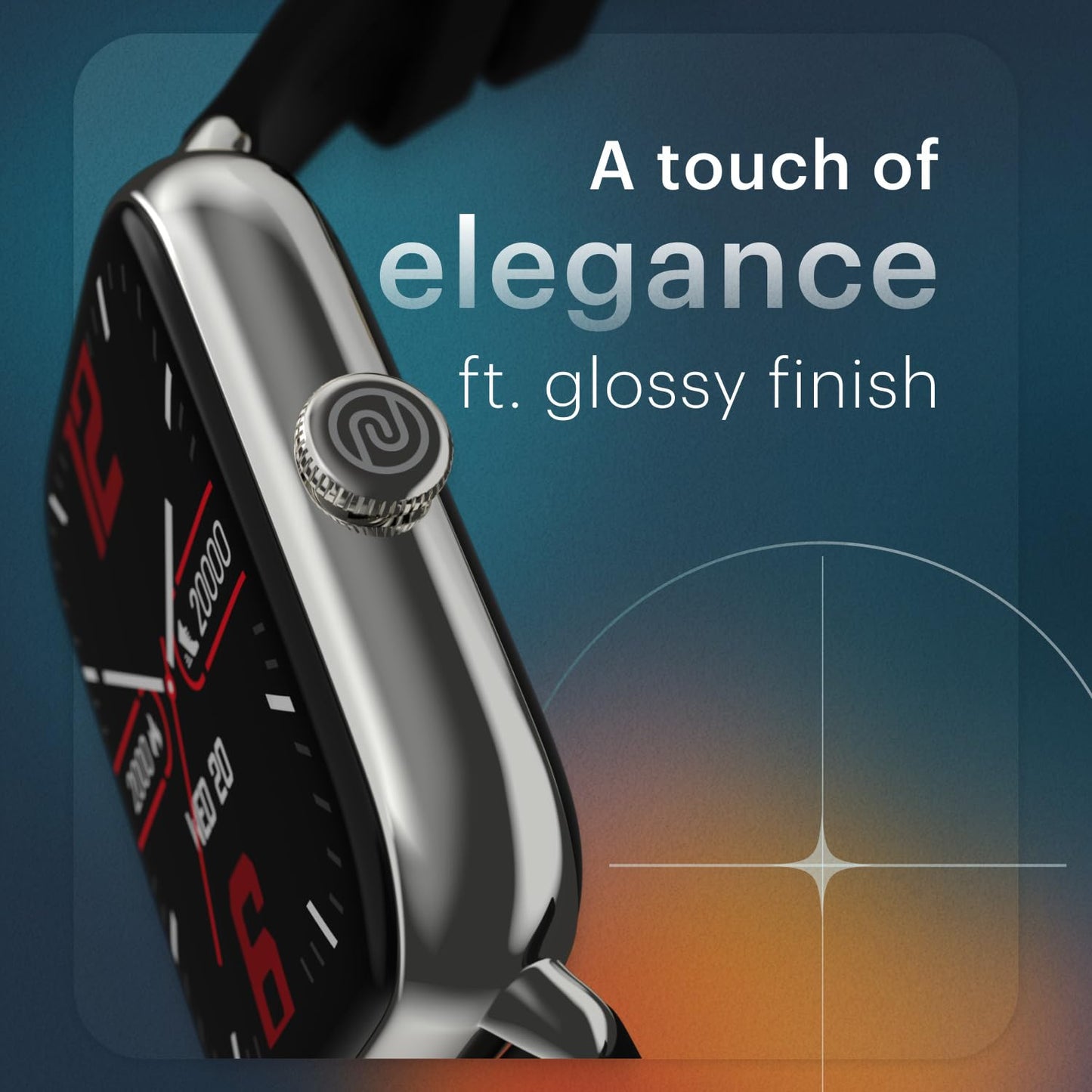 Noise Icon 3 1.91" Display, Bluetooth Calling, Metallic Finish Smart Watch, Voice Assistant, 7 Days Battery, 100 Sports Modes, Smartwatch for Men and Women (Elite Silver)