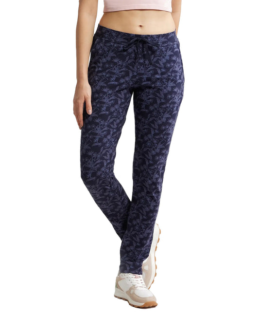 Jockey Women's Regular Fit Cotton Capri (1301_Navy Blazer Printed_XXL_Blue_2XL)