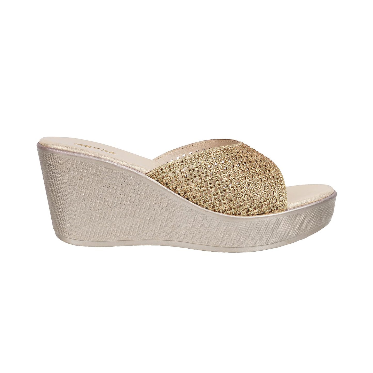Metro Women Gold Synthetic Sandals - EU/36 UK/3-35-4634