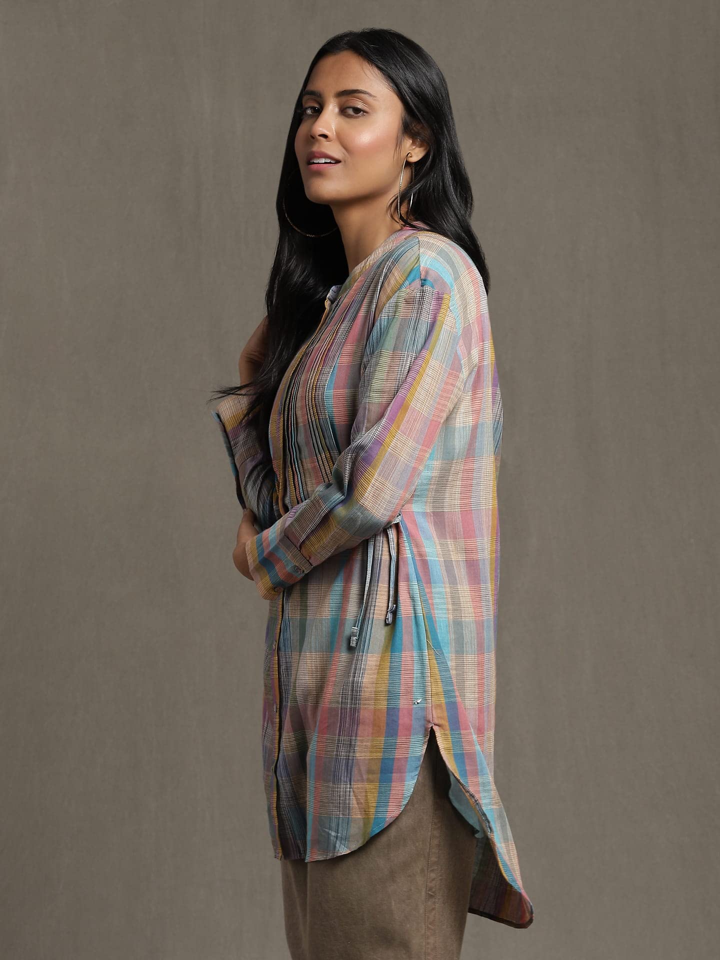 Ritu Kumar Multi-Color Printed Kurti with Pintucks