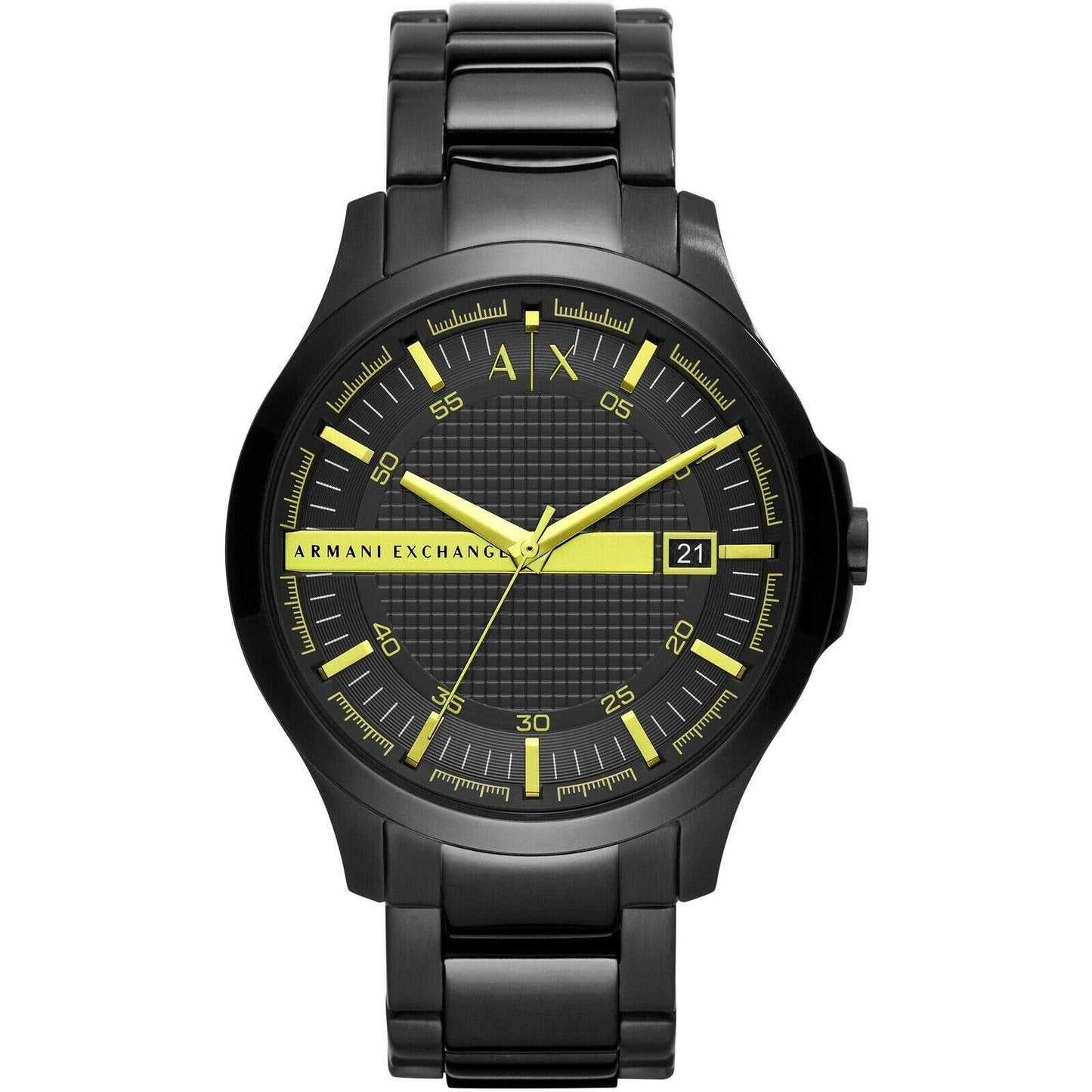 Armani Exchange Stainless Steel Hampton Analog Black Dial Men Watch-Ax2407, Black Band