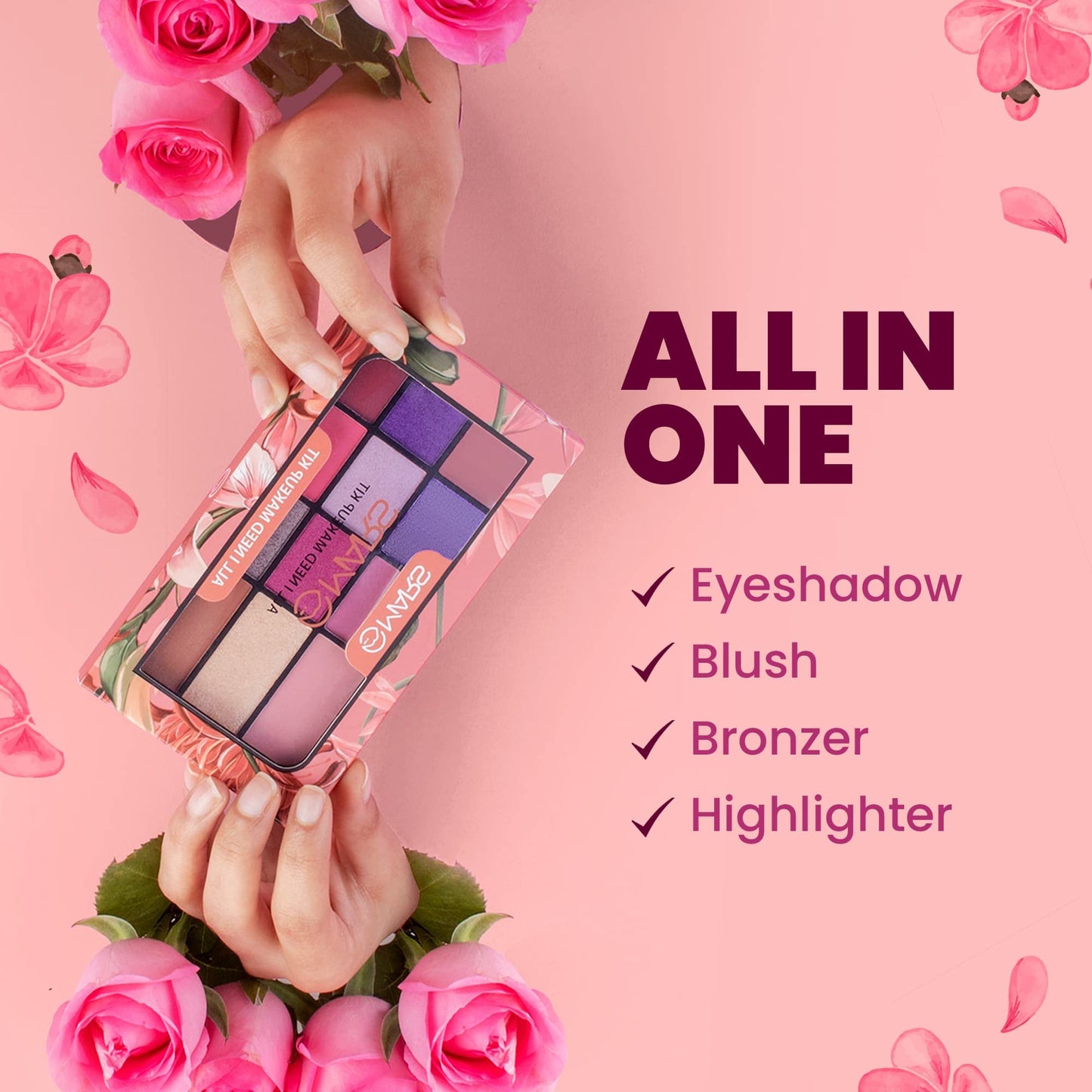 MARS All I Need Makeup and Eyeshadow Kit | 9 Eyeshadows with Blusher Bronzer and Highlighter | Long Lasting & Highly Pigmented (21.5 g) (Multicolor-03)