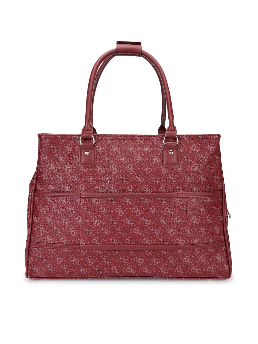 GUESS Claret Monogram Jesco Shopper Tote