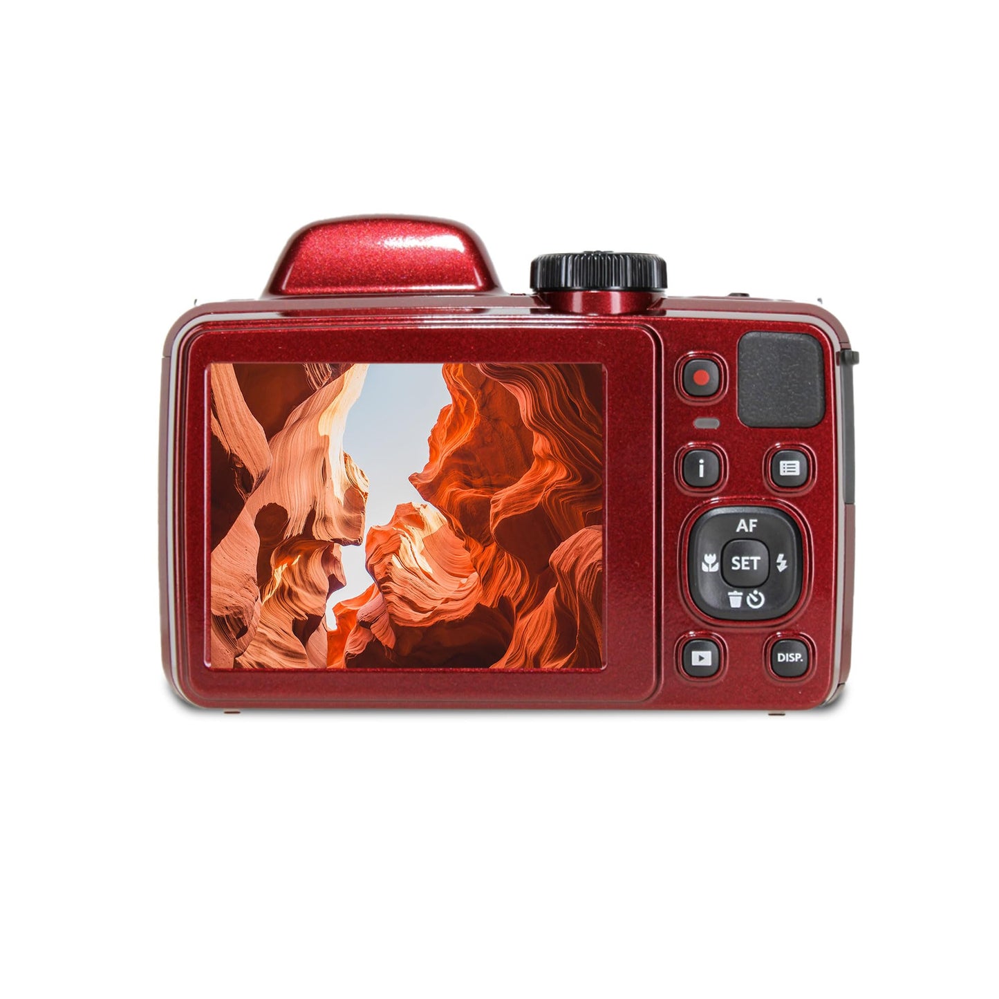 Kodak Pixpro AZ405 Digital Camera in Red (AZ405RD) Bundle Including: 128 GB Memory Card, Rechargeable Batteries, Case, Flexible Tripod, Neck Strap, Lens Caps, Full Cleaning Kit, More Accessories