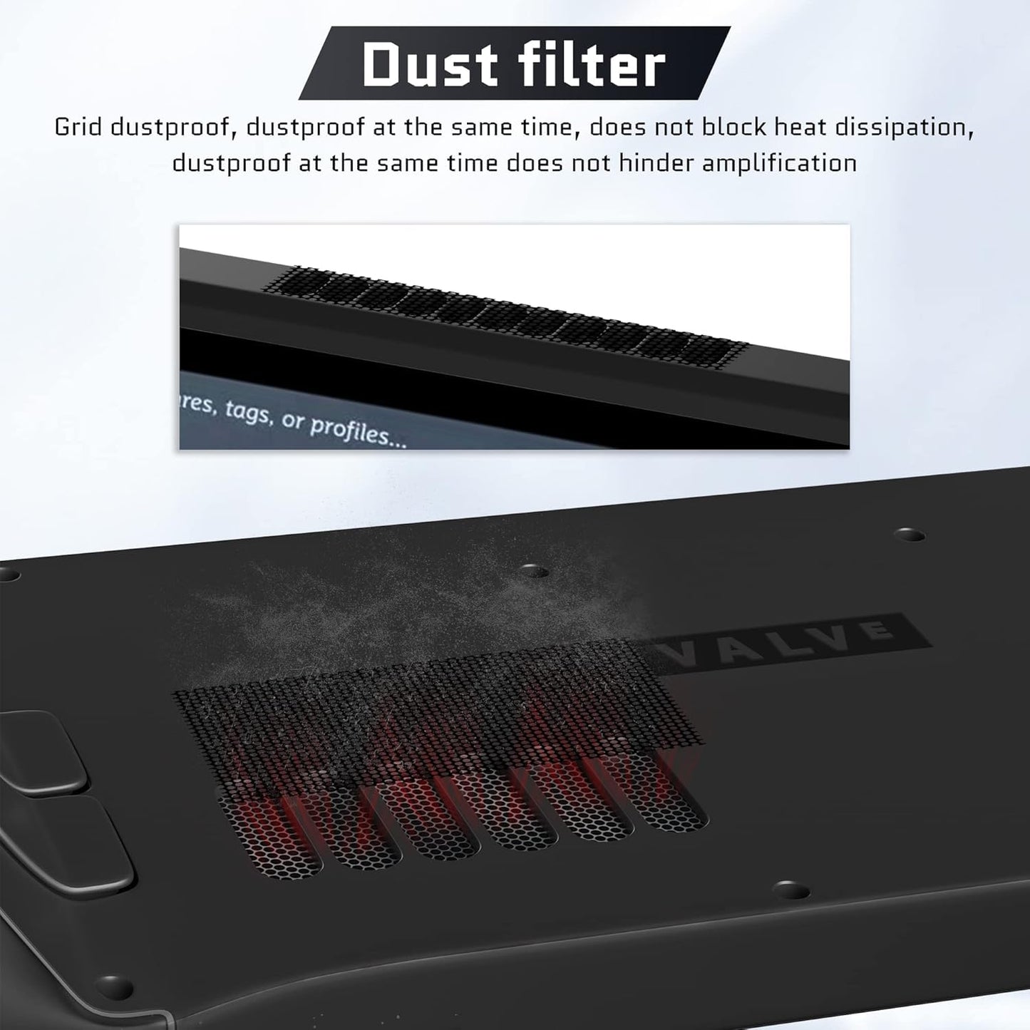 New World Dust Proof Kit for Steam Deck, Protective Accessories for Steam Deck with Protective Sticker, Dust Plugs, Dust Cover, Rocker Caps, Accessories for Steam deck