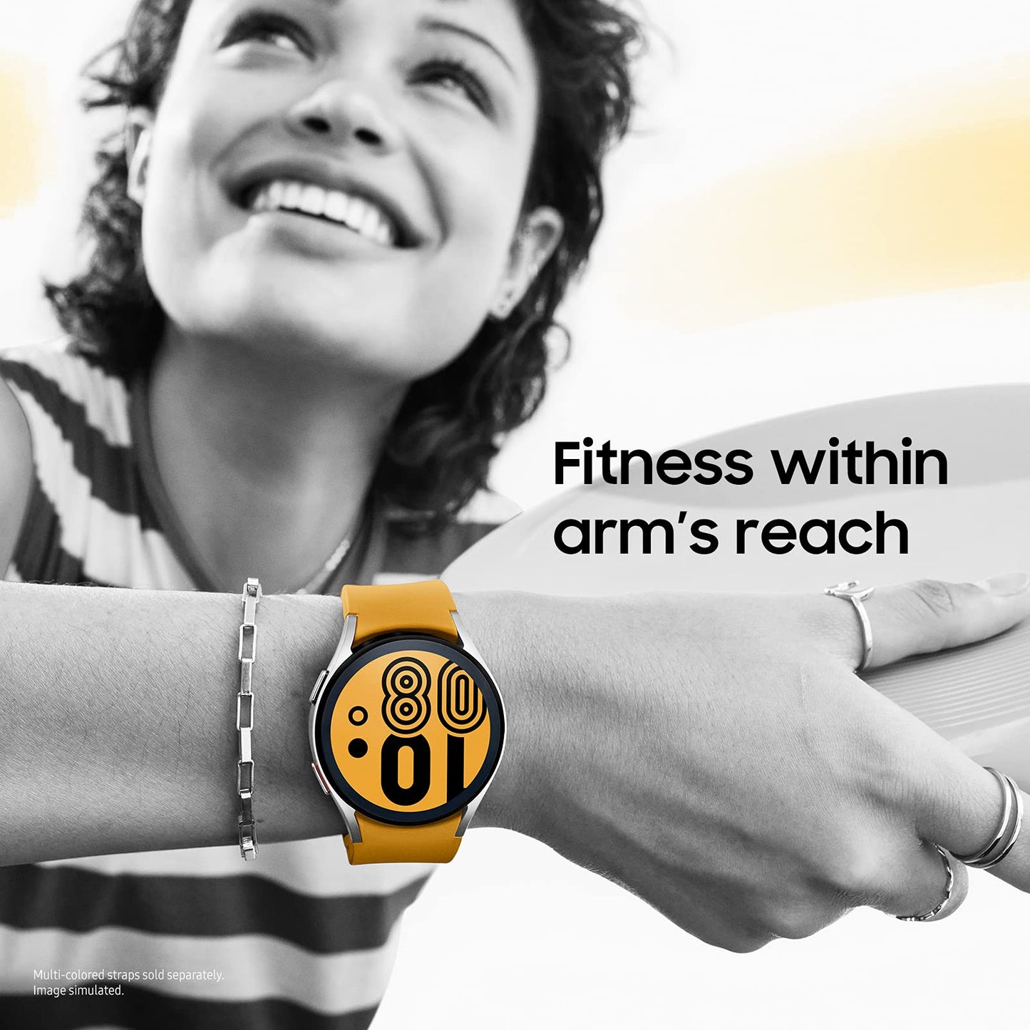 Samsung Galaxy Watch4 LTE (4.0 cm, Silver, Compatible with Android only)