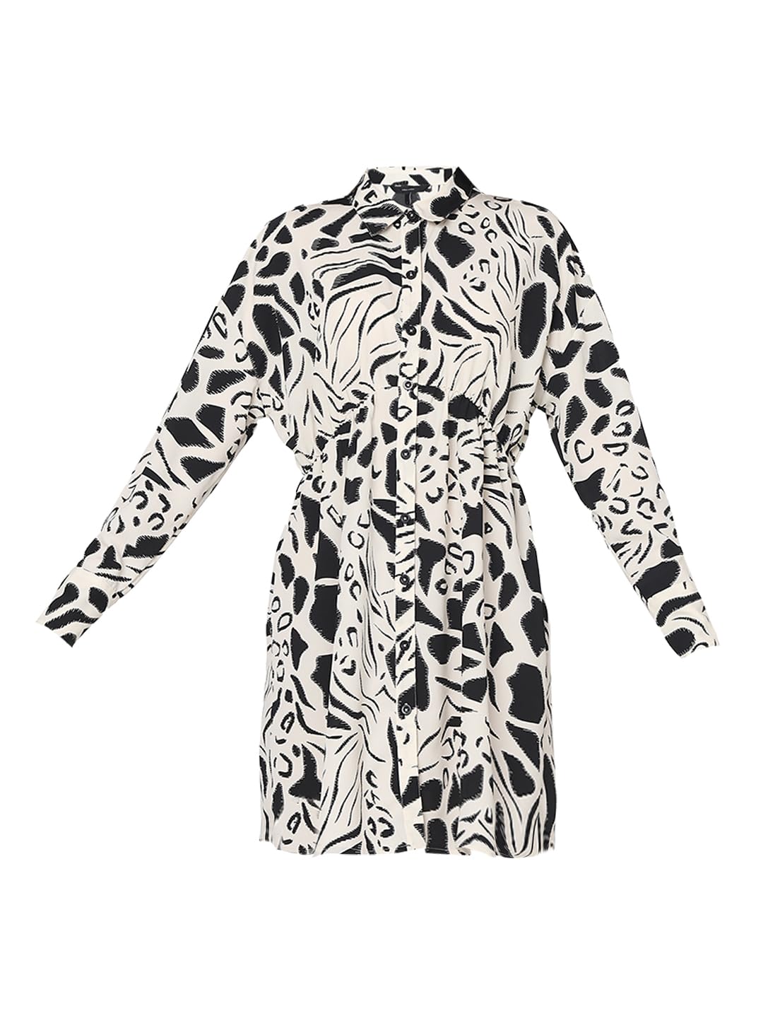 Vero Moda Women's Polyester Fit and Flare Above The Knee Dress (10323676- Black