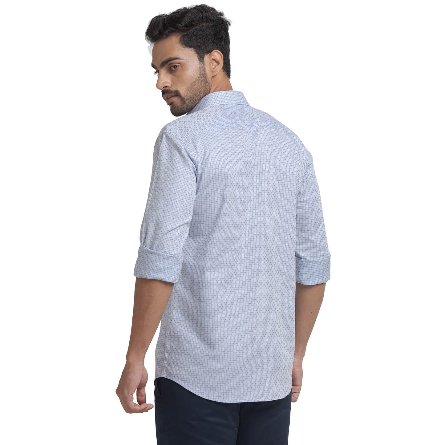 Park Avenue Medium Blue Shirt (Size: 46)-PMSX16516-B3
