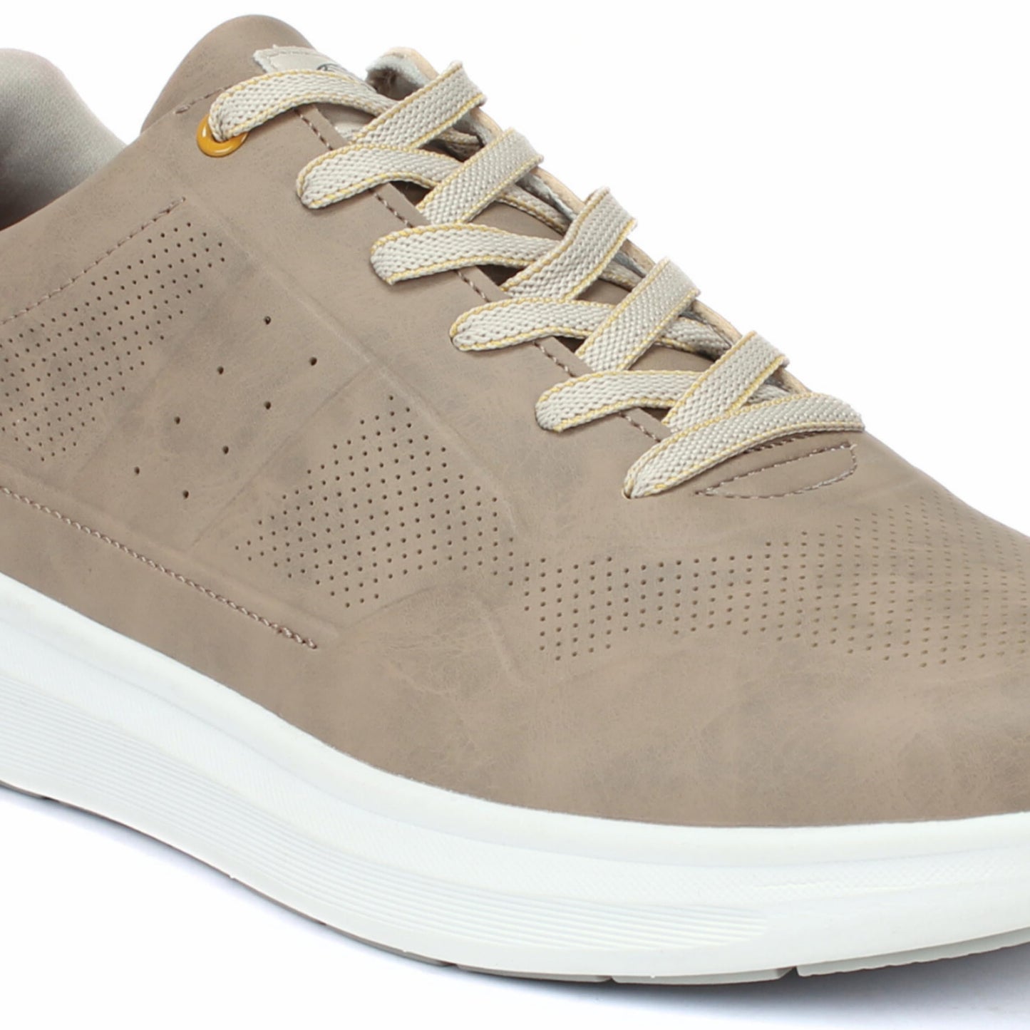 Red Chief Sports Casual Sneakers for Men & Boys | Stylish Lace Up Low Ankle Shoes | Everyday Sneakers | Comfortable Trendy Footwear | Dark Grey-Beige | Size-7 | C6007 026