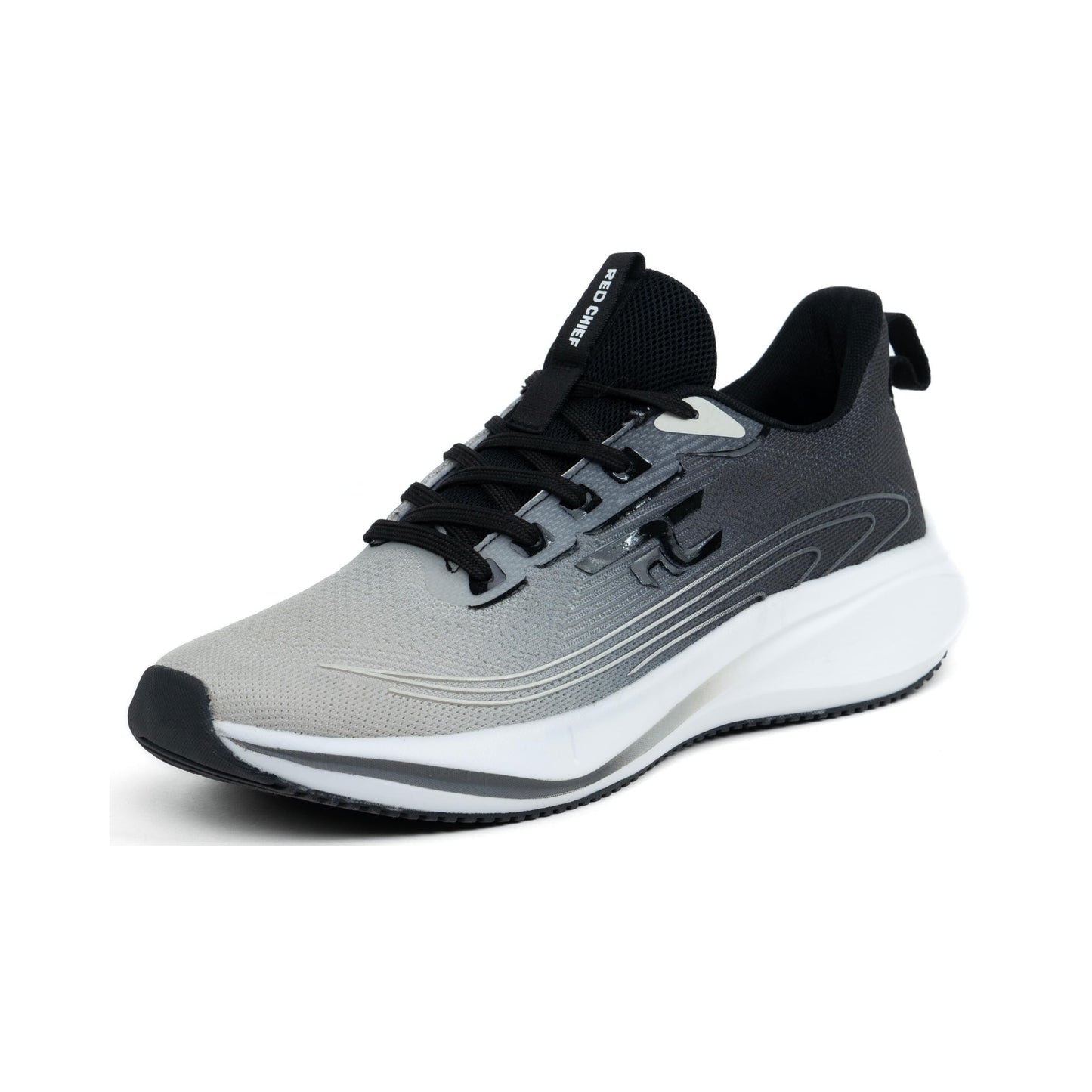 Red Chief Sports Running Shoes for Men & Boys | Stylish Lace-Up Outdoor Shoes | Lightweight Walking-Style Runners | Comfortable Athletic D.Grey-White | Size-10 | R1717 F030