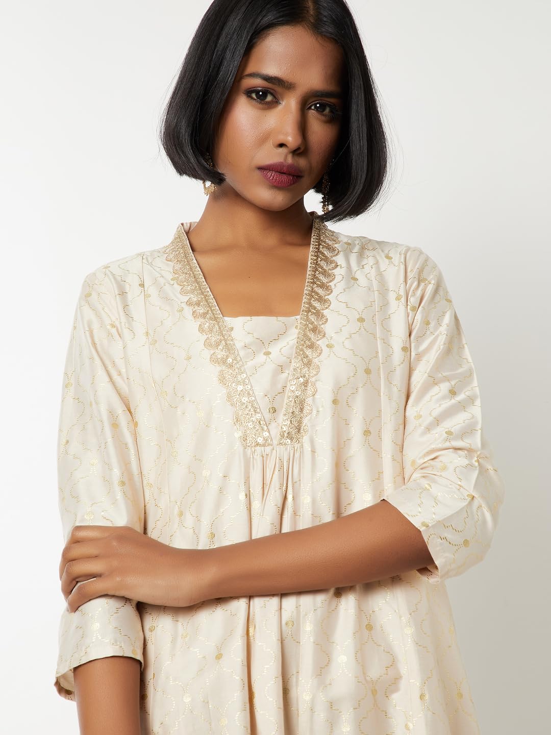 Max Women's Polyester Blend Kurta Set