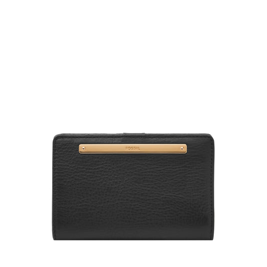 Fossil Mens Leather Liza Black Card Case Wallet Sl7986G001