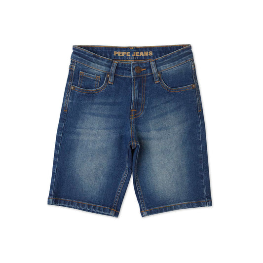 Pepe Jeans Boy's Boyfriend Shorts (PB800798J67_MED Used_Mid Indigo Blue